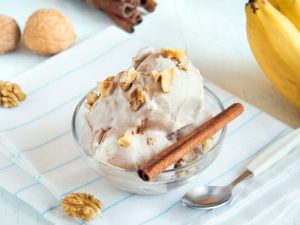 helado de platano y coco