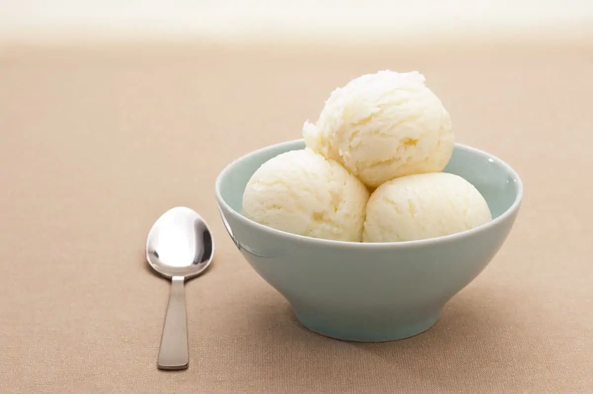 helado de platano y mango