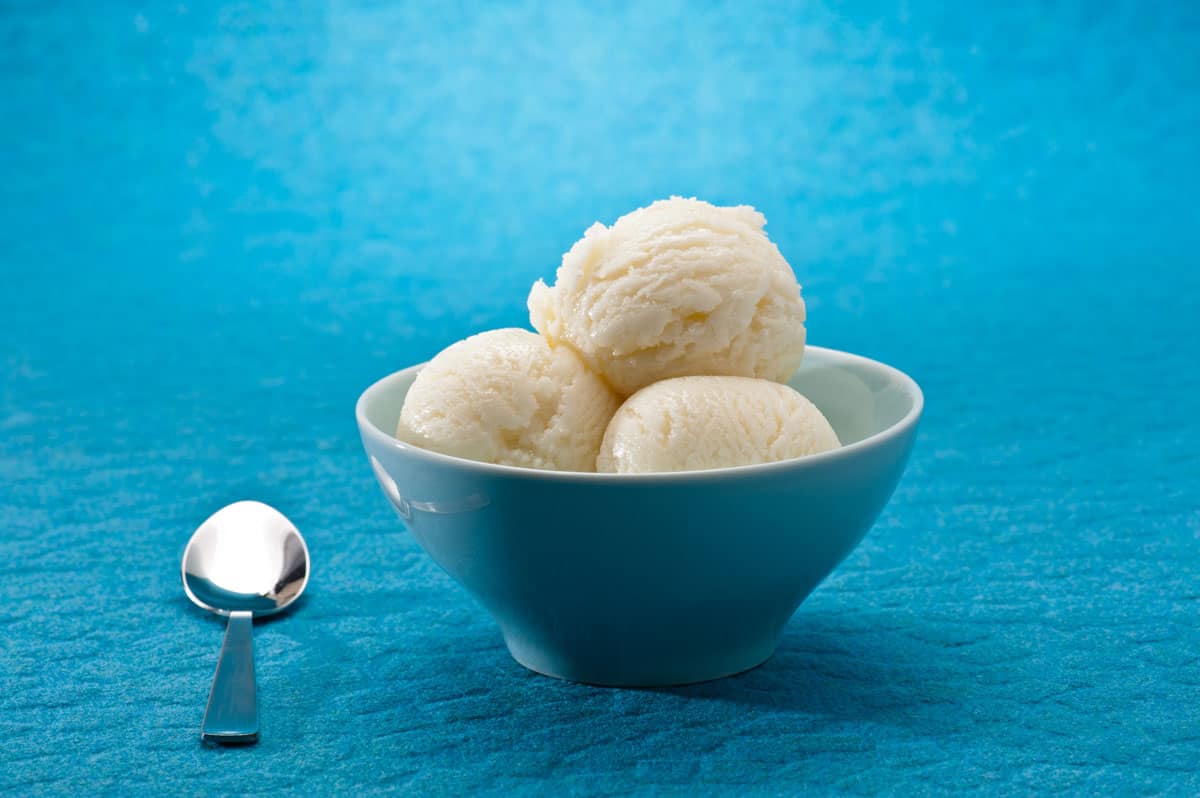 receta de helado de platano con mango