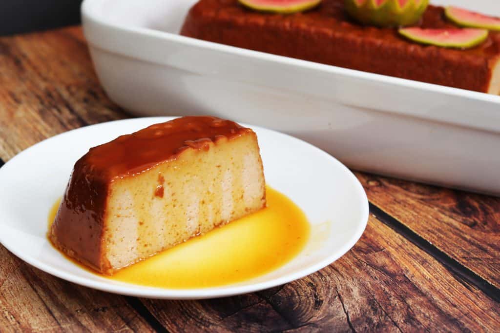 receta de flan de guayaba y queso