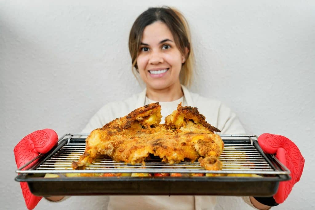 receta de pollo al horno crujiente