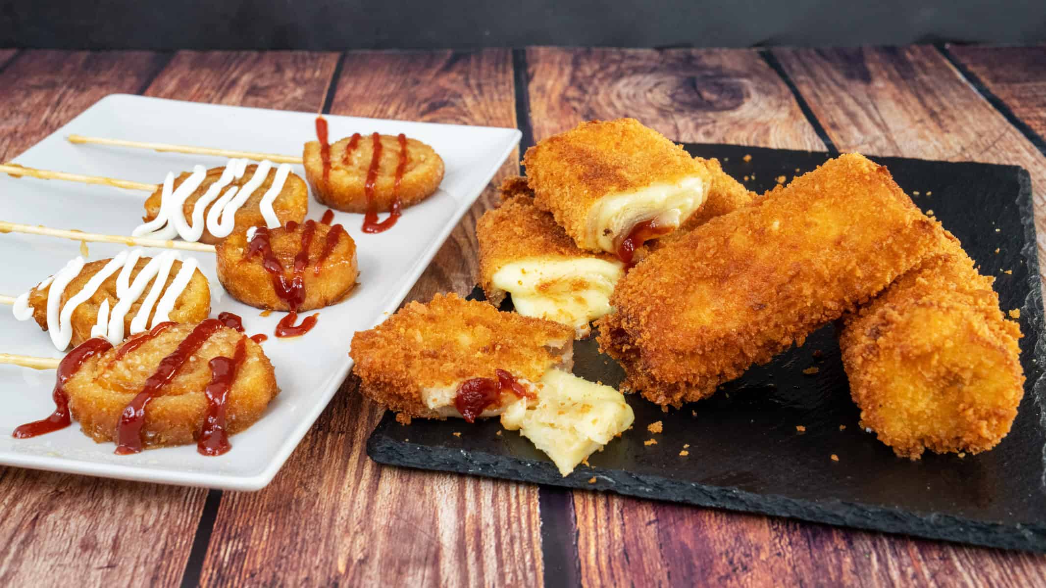 rollitos de guayaba y queso dorados